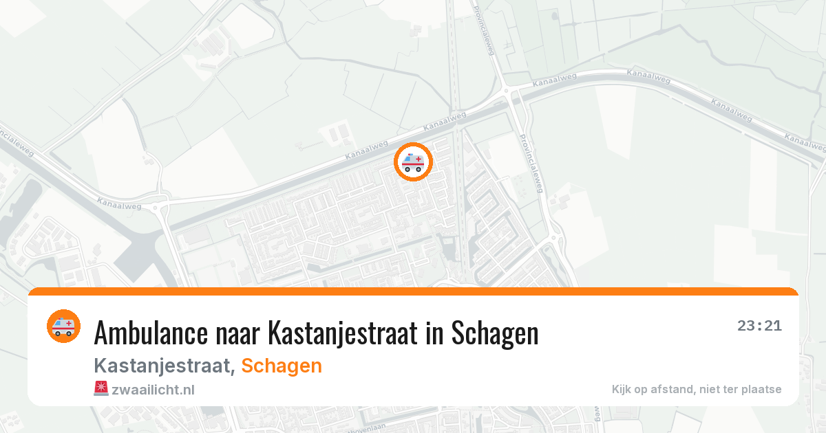 Ambulance naar Kastanjestraat in Schagen — 9 jul 2026