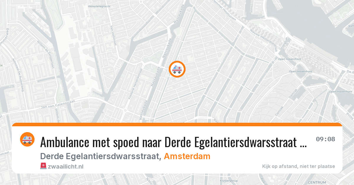Ambulance met spoed naar Derde Egelantiersdwarsstraat in Amsterdam — 25 mei 2026