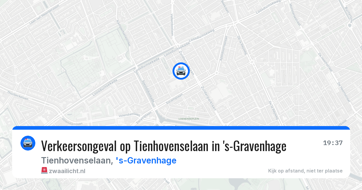 Verkeersongeval op Tienhovenselaan in 's-Gravenhage — 18 mei 2026