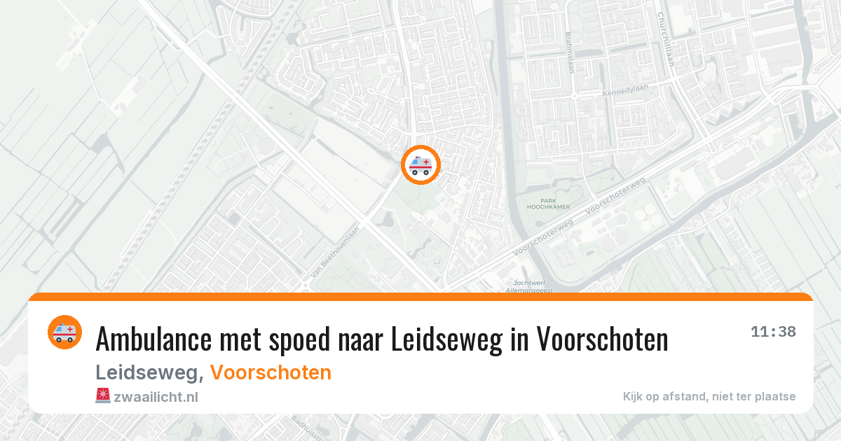 Ambulance met spoed naar Leidseweg in Voorschoten — 11 aug 2026