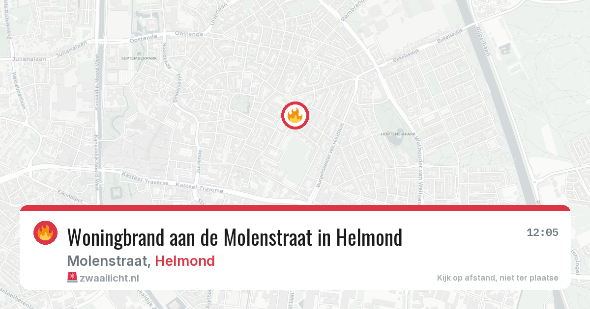 Woningbrand aan de Molenstraat in Helmond — 21 feb 2026