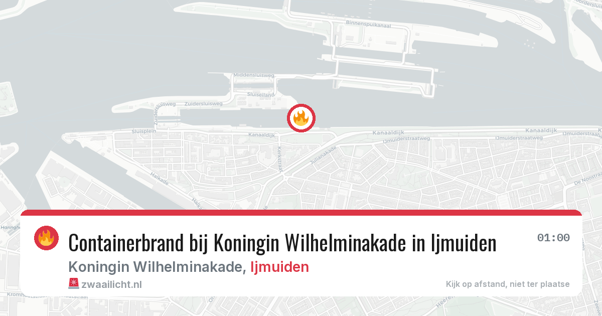 Containerbrand bij Koningin Wilhelminakade in Ijmuiden — 11 jul 2026