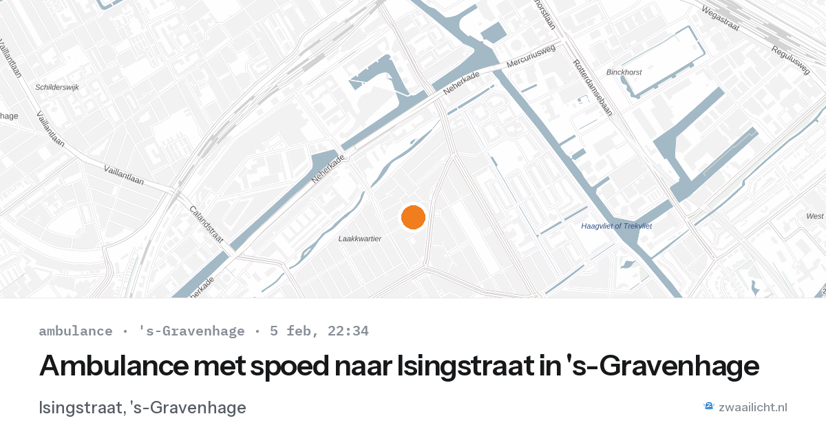 Ambulance met spoed naar Isingstraat in 's-Gravenhage — 5 feb 2026