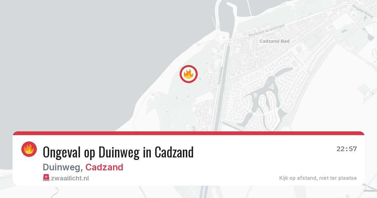 Ongeval op Duinweg in Cadzand — 9 aug 2026