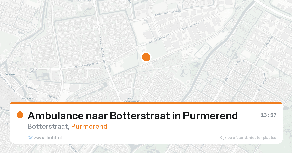 Ambulance naar Botterstraat in Purmerend — 25 aug 2026