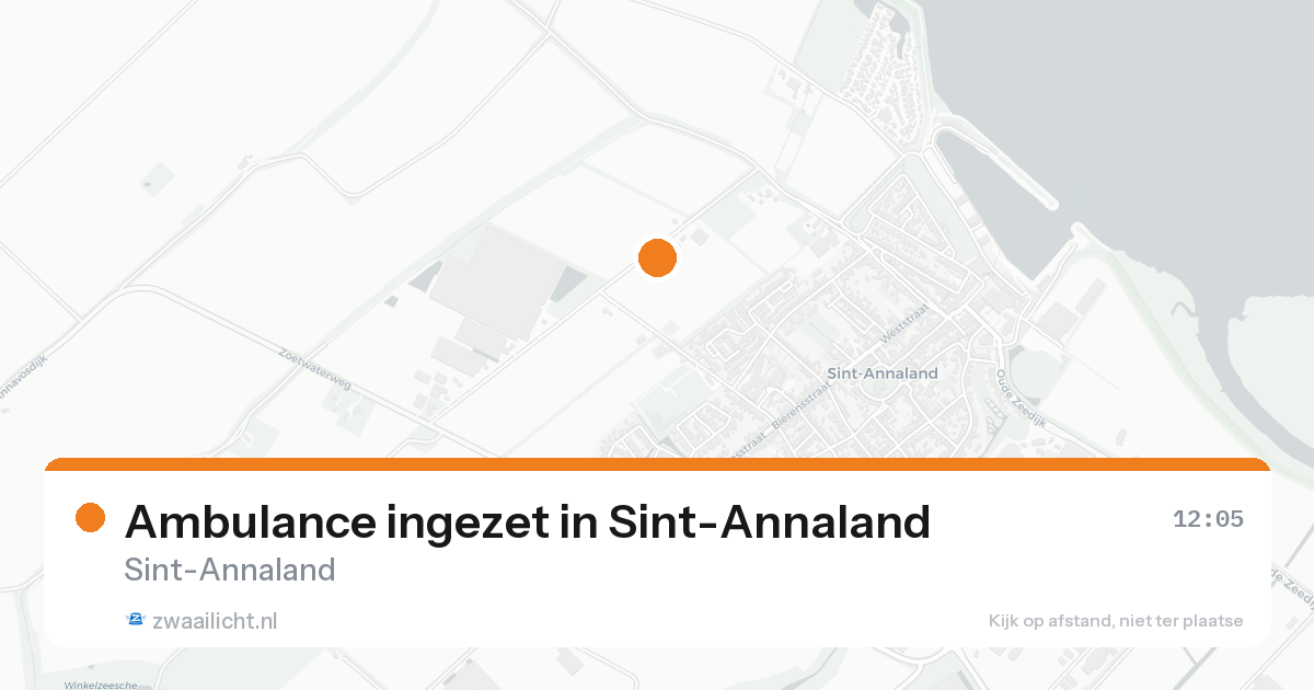 Ambulance ingezet in Sint-Annaland — 14 aug 2026