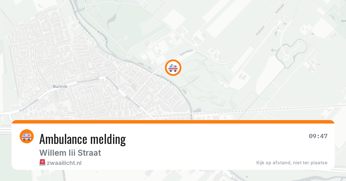 Ambulance melding — 9 apr 2026