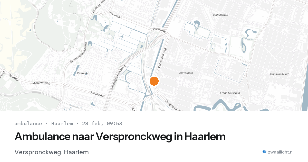Ambulance naar Verspronckweg in Haarlem — 28 feb 2026