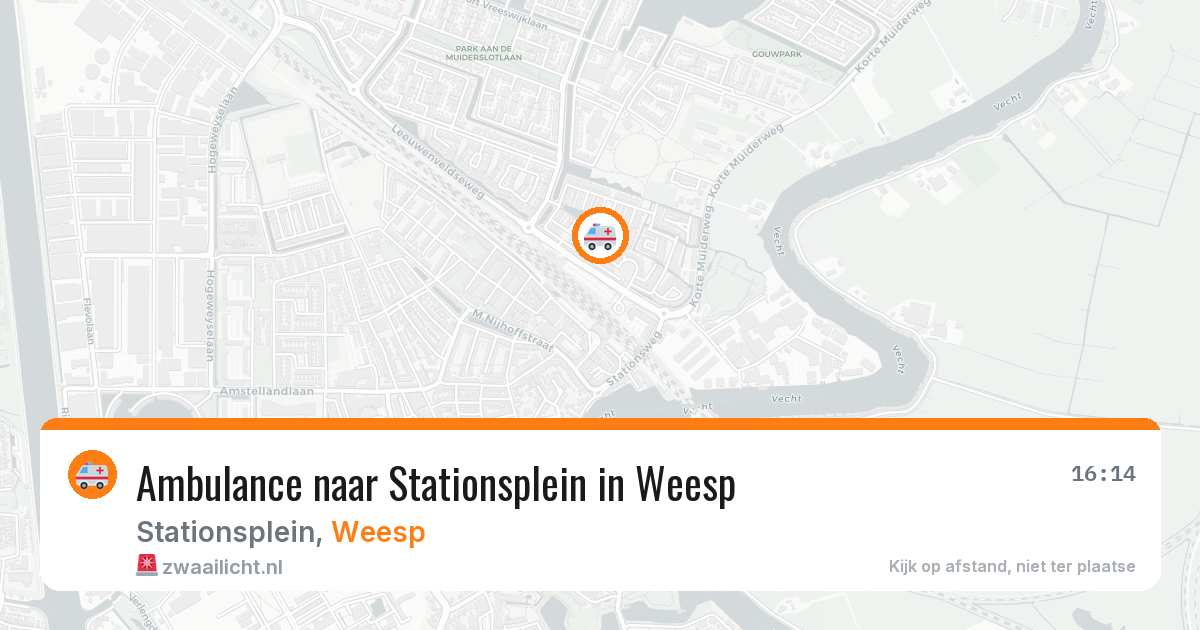 Ambulance naar Stationsplein in Weesp — 8 aug 2026