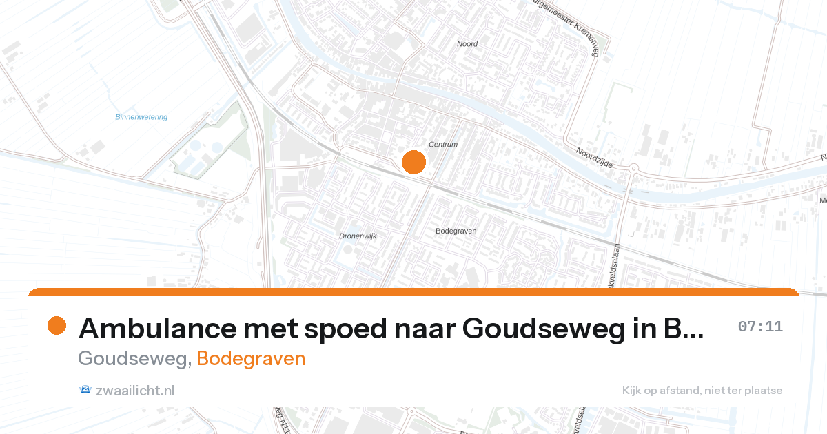 Ambulance met spoed naar Goudseweg in Bodegraven — 15 mrt 2026