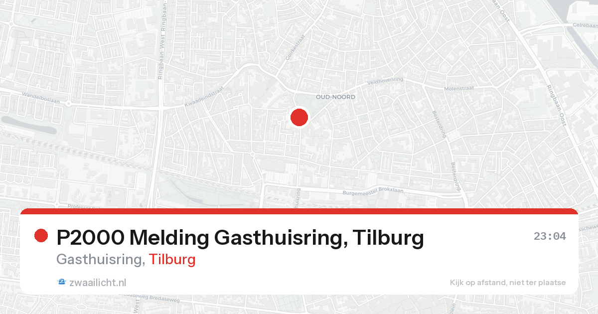 P2000 Melding Gasthuisring, Tilburg — 30 jan 2026