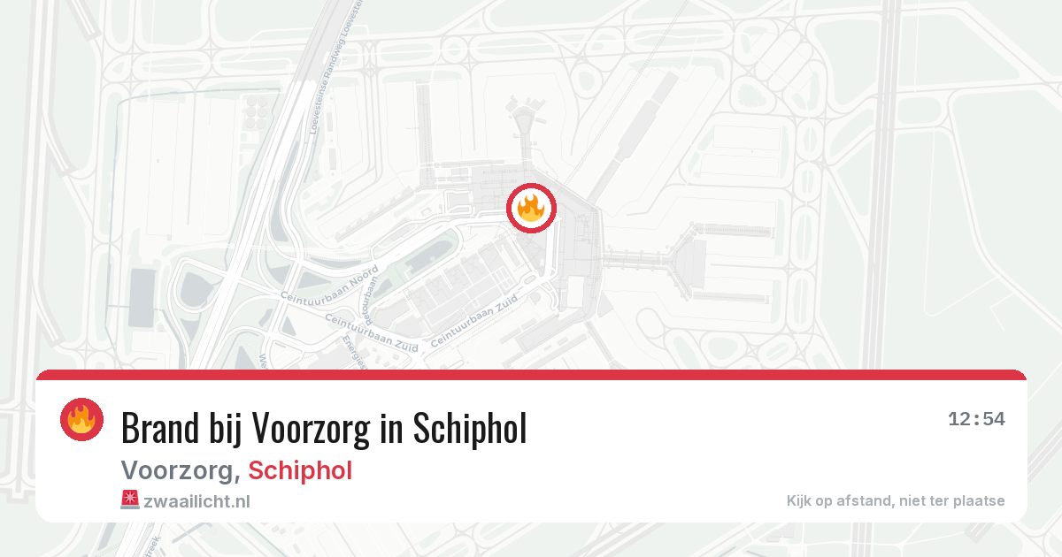 Brand bij Voorzorg in Schiphol — 21 feb 2026