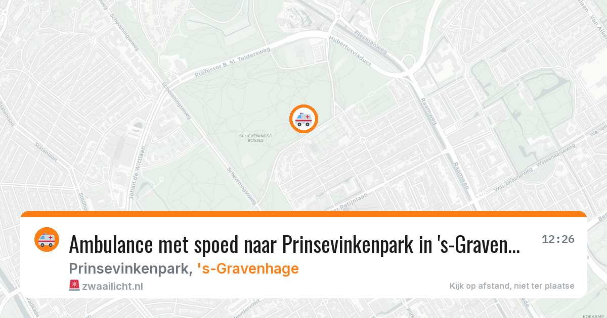 Ambulance met spoed naar Prinsevinkenpark in 's-Gravenhage — 23 jul 2026