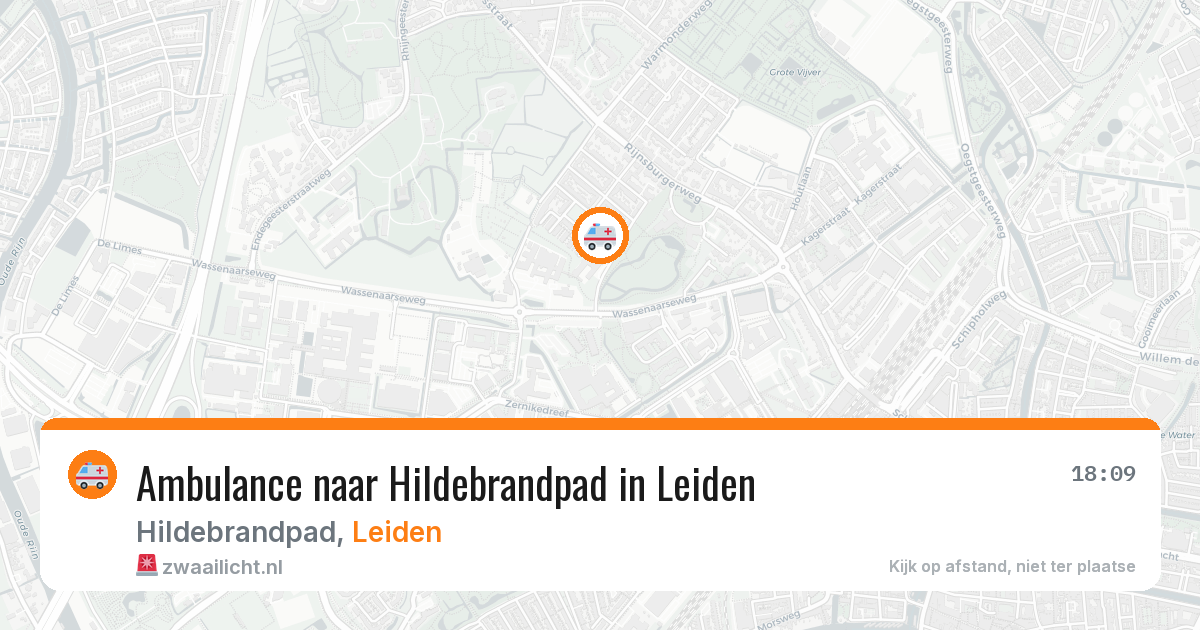 Ambulance naar Hildebrandpad in Leiden — 24 jun 2026