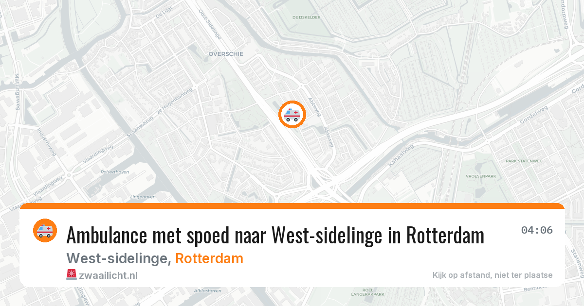 Ambulance met spoed naar West-sidelinge in Rotterdam — 24 mrt 2026