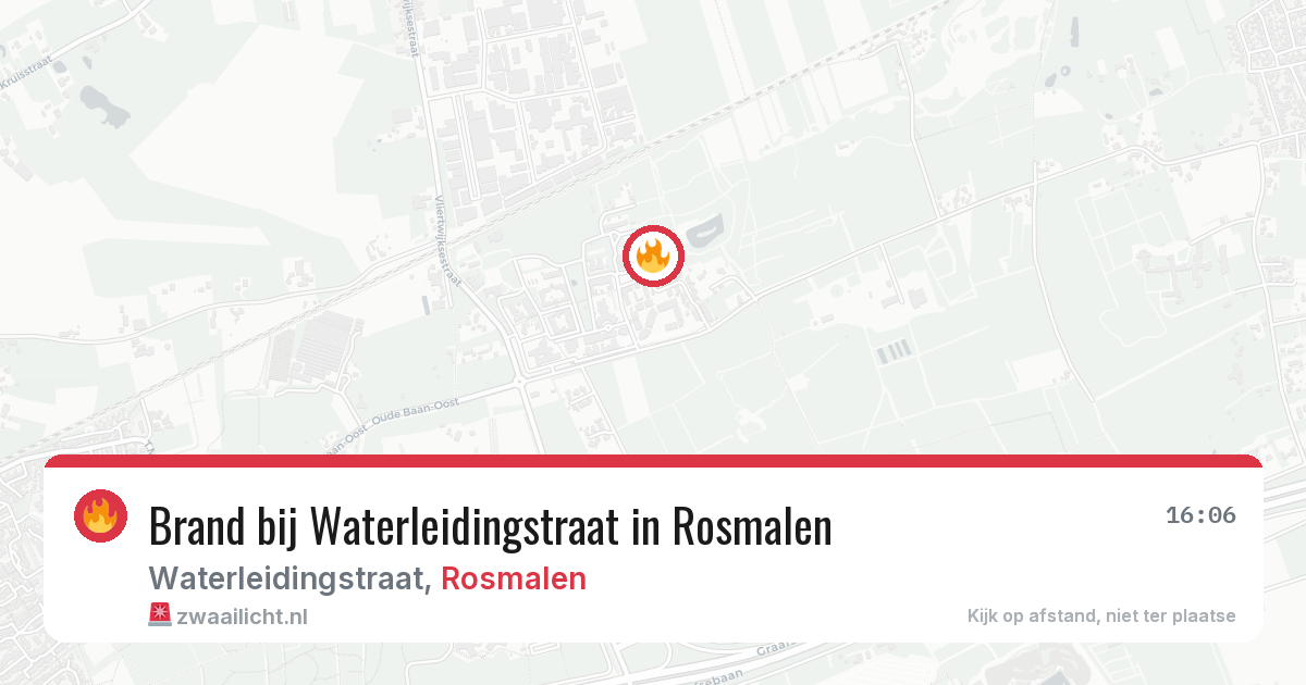 Brand bij Waterleidingstraat in Rosmalen — 3 aug 2026