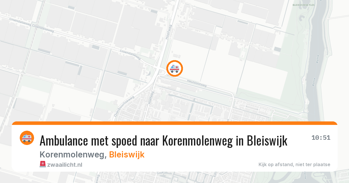 Ambulance met spoed naar Korenmolenweg in Bleiswijk — 24 mei 2026