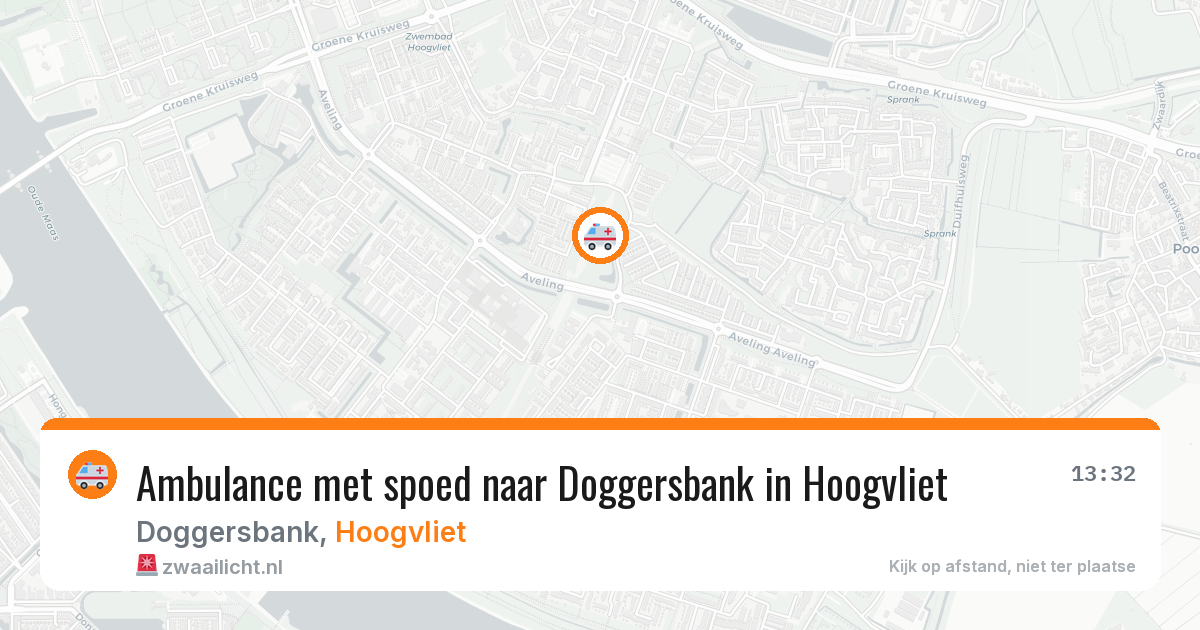 Ambulance met spoed naar Doggersbank in Hoogvliet — 25 jun 2026