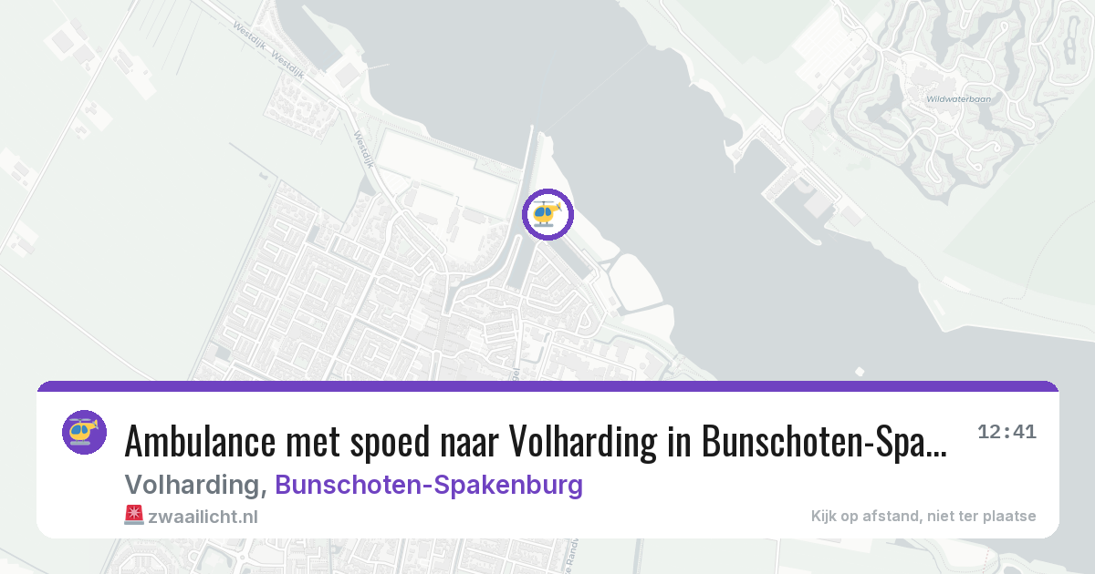 Ambulance met spoed naar Volharding in Bunschoten-Spakenburg — 16 mei 2026