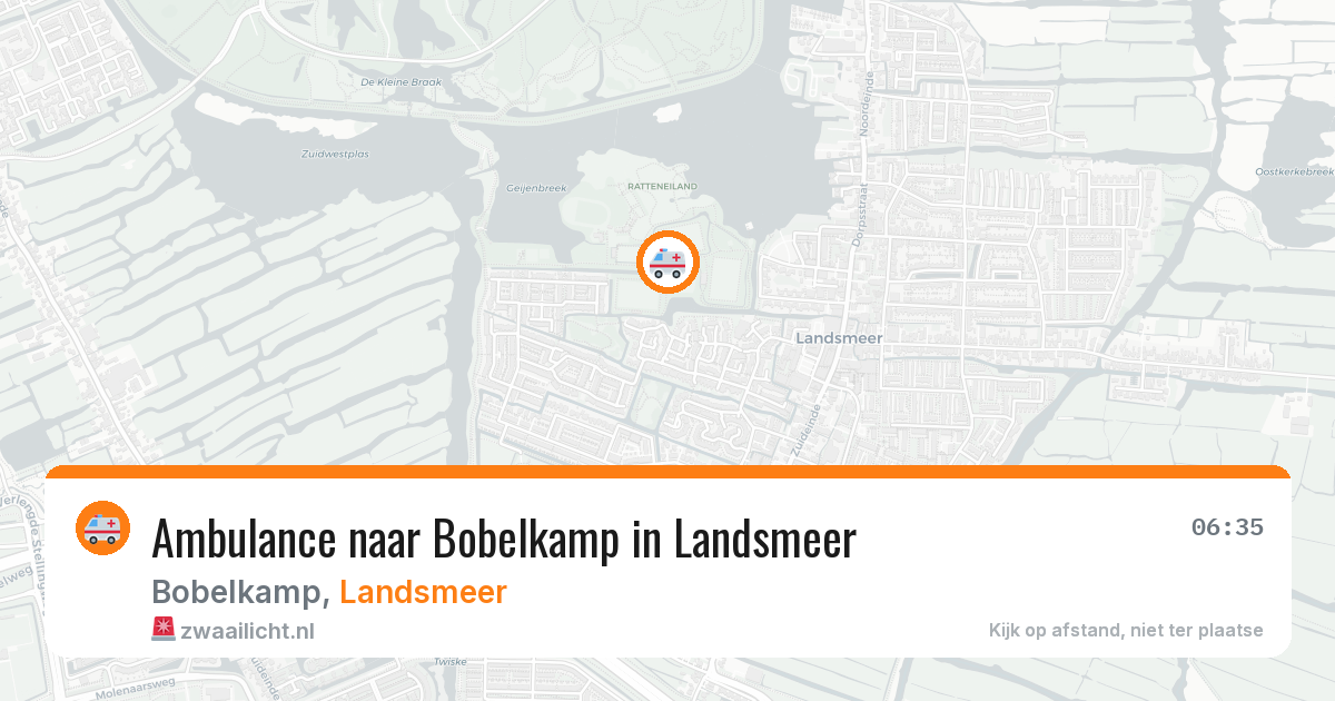 Ambulance naar Bobelkamp in Landsmeer — 2 jul 2026