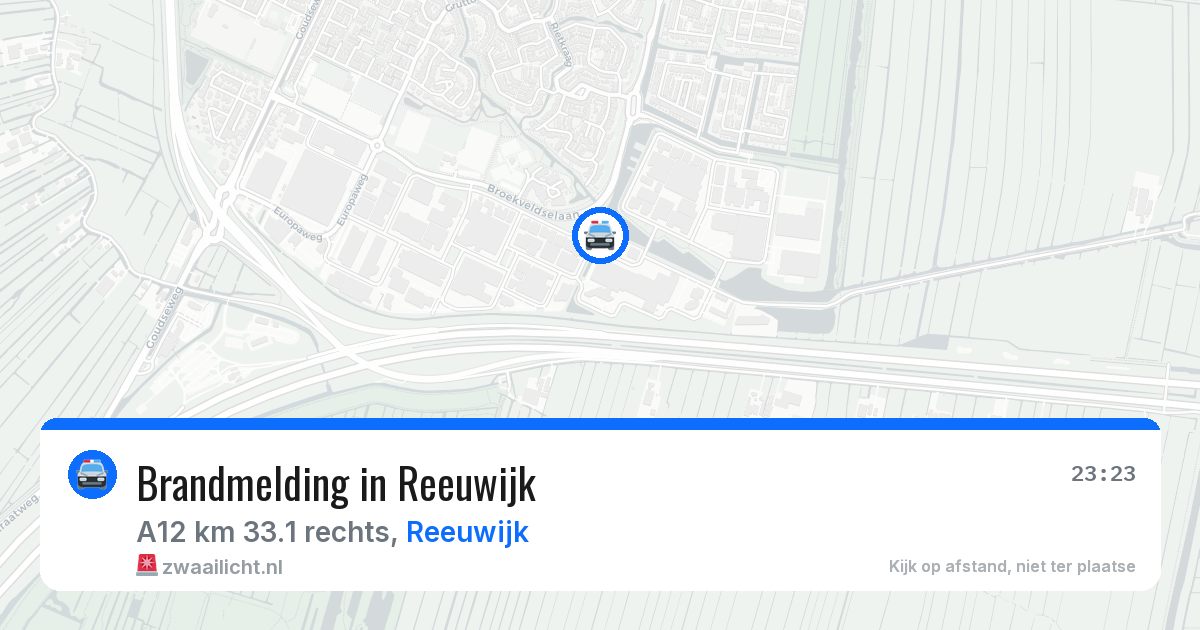 Brandmelding in Reeuwijk — 31 jul 2026