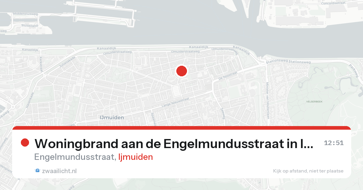 Woningbrand aan de Engelmundusstraat in Ijmuiden — 19 aug 2026