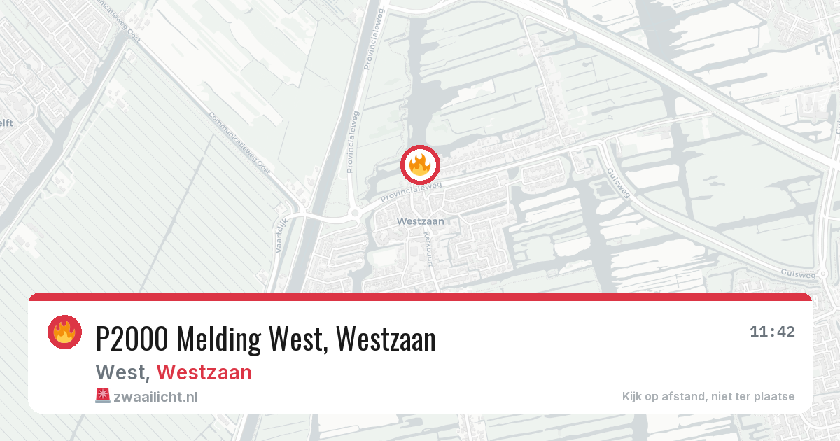 P2000 Melding West, Westzaan — 29 mei 2026