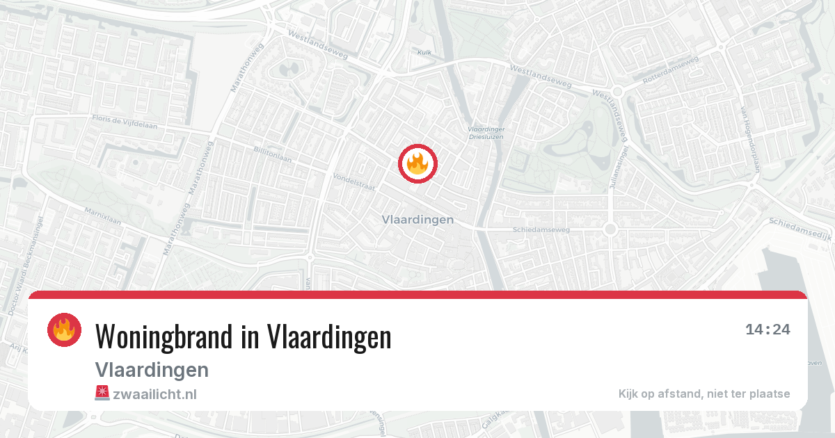 Woningbrand in Vlaardingen — 26 jun 2026