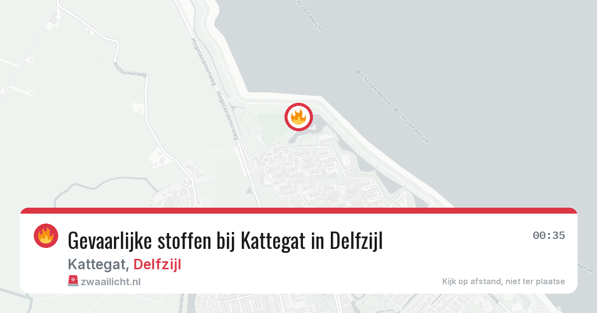 Gevaarlijke stoffen bij Kattegat in Delfzijl — 1 jun 2026