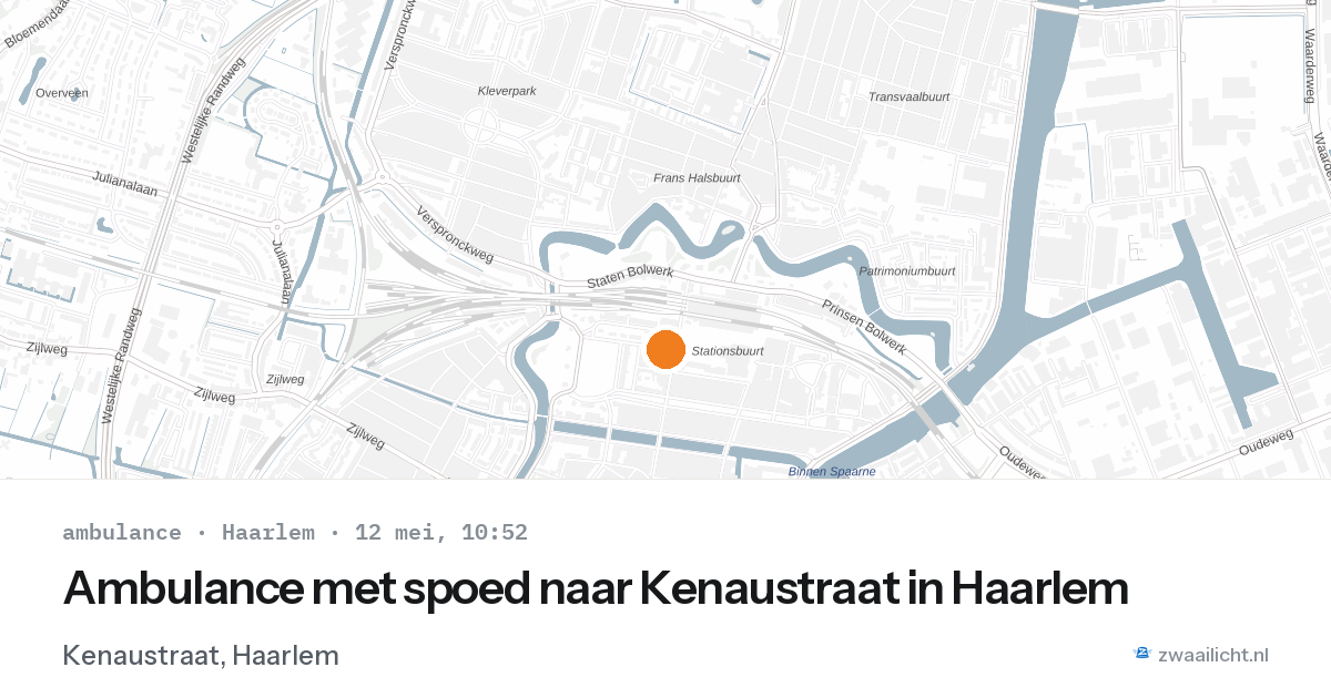 Ambulance met spoed naar Kenaustraat in Haarlem — 12 mei 2026