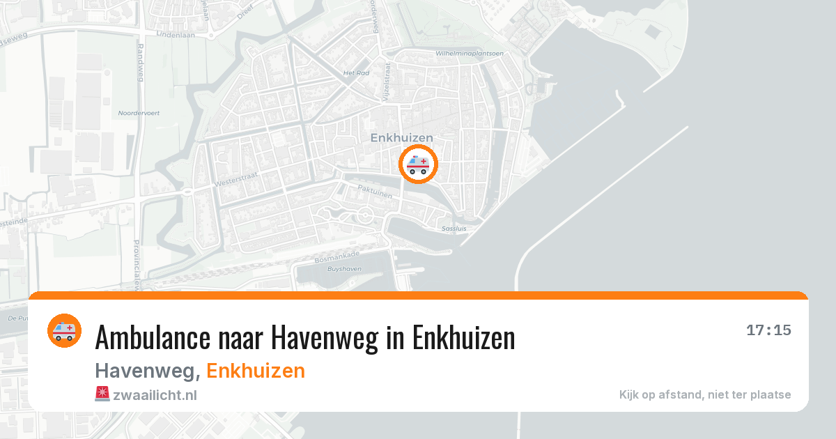 Ambulance naar Havenweg in Enkhuizen — 10 aug 2026