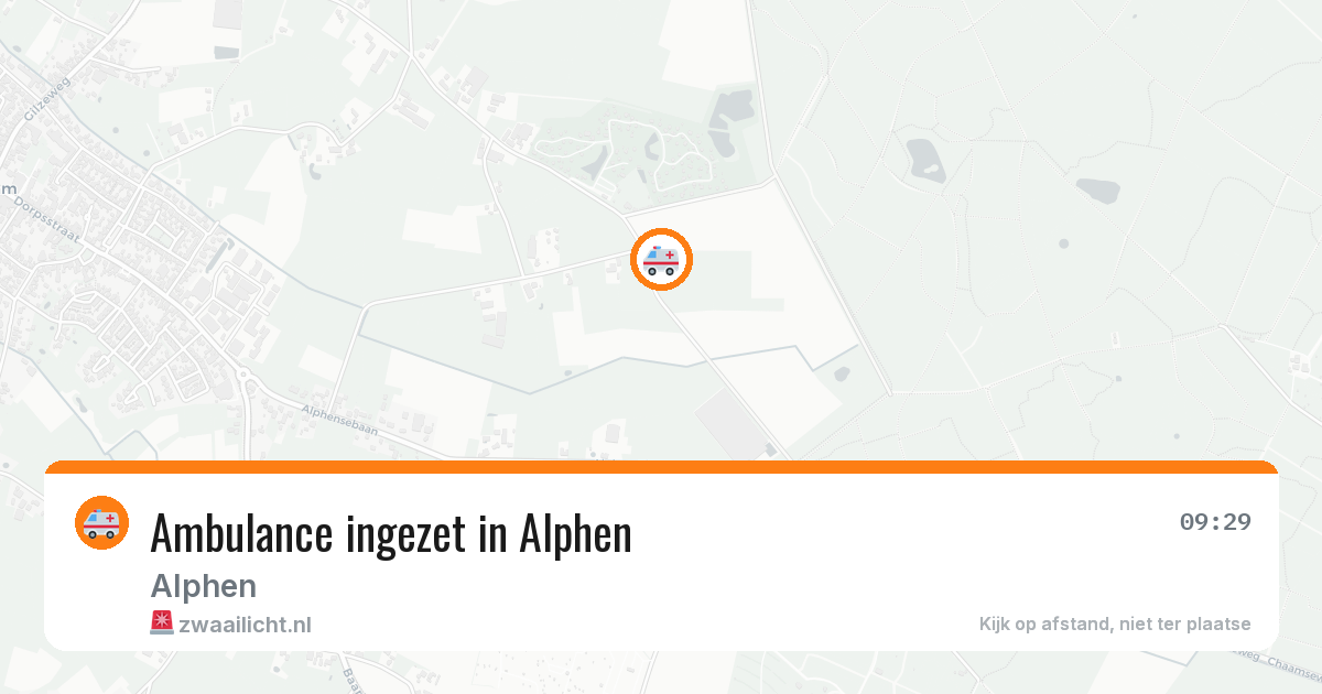 Ambulance ingezet in Alphen — 12 aug 2026