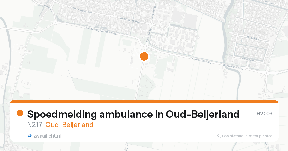 Spoedmelding ambulance in Oud-Beijerland — 19 aug 2026