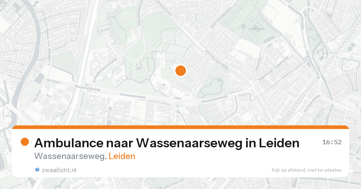 Ambulance naar Wassenaarseweg in Leiden — 15 aug 2026