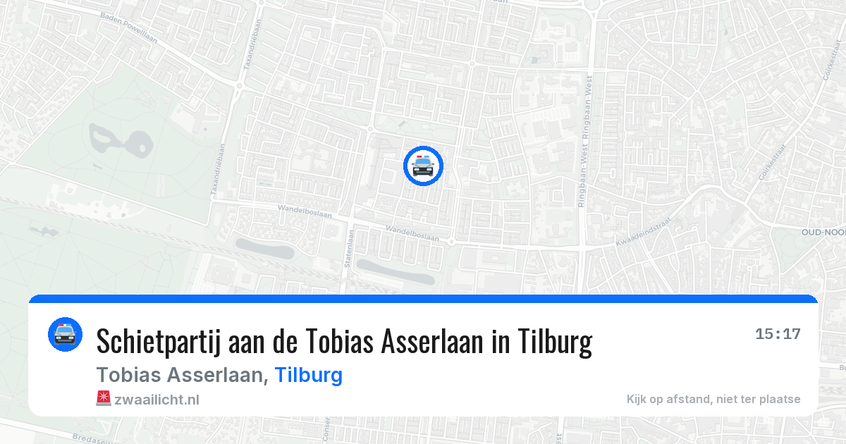 Schietpartij aan de Tobias Asserlaan in Tilburg — 12 jun 2026