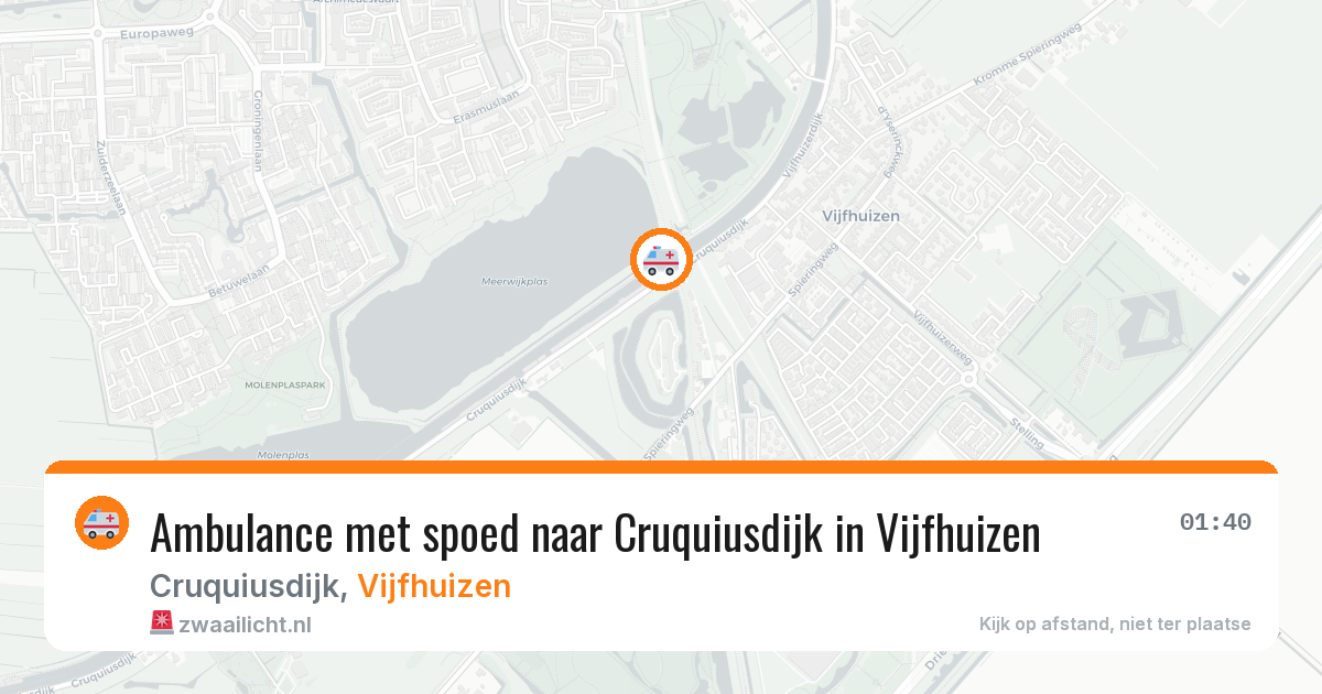 Ambulance met spoed naar Cruquiusdijk in Vijfhuizen — 21 feb 2026
