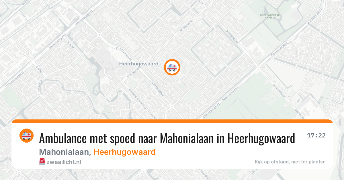 Ambulance met spoed naar Mahonialaan in Heerhugowaard — 10 aug 2026