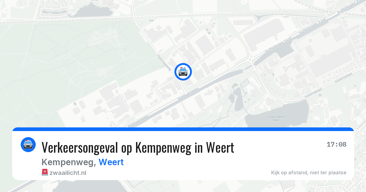 Verkeersongeval op Kempenweg in Weert — 20 jan 2026