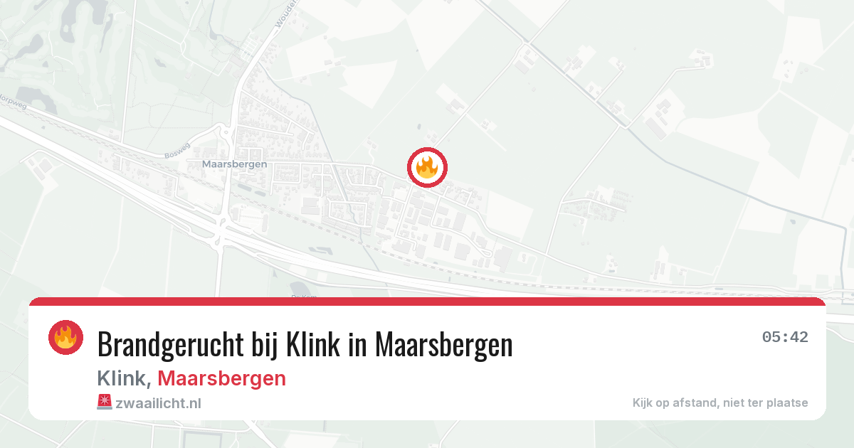 Brandgerucht bij Klink in Maarsbergen — 1 mei 2026