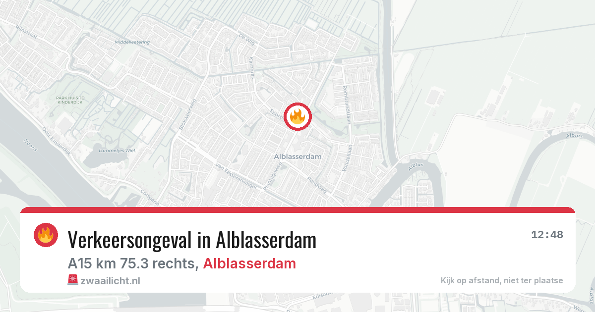 Verkeersongeval in Alblasserdam — 25 apr 2026