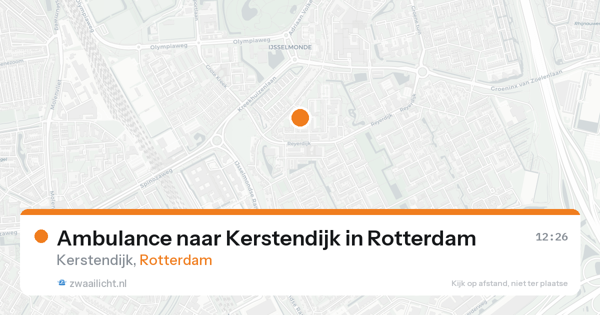 Ambulance naar Kerstendijk in Rotterdam — 19 aug 2026
