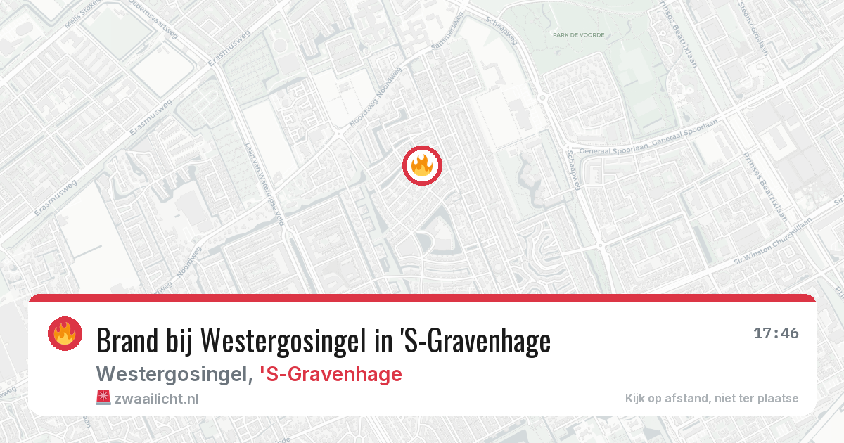Brand bij Westergosingel in 'S-Gravenhage — 4 apr 2026