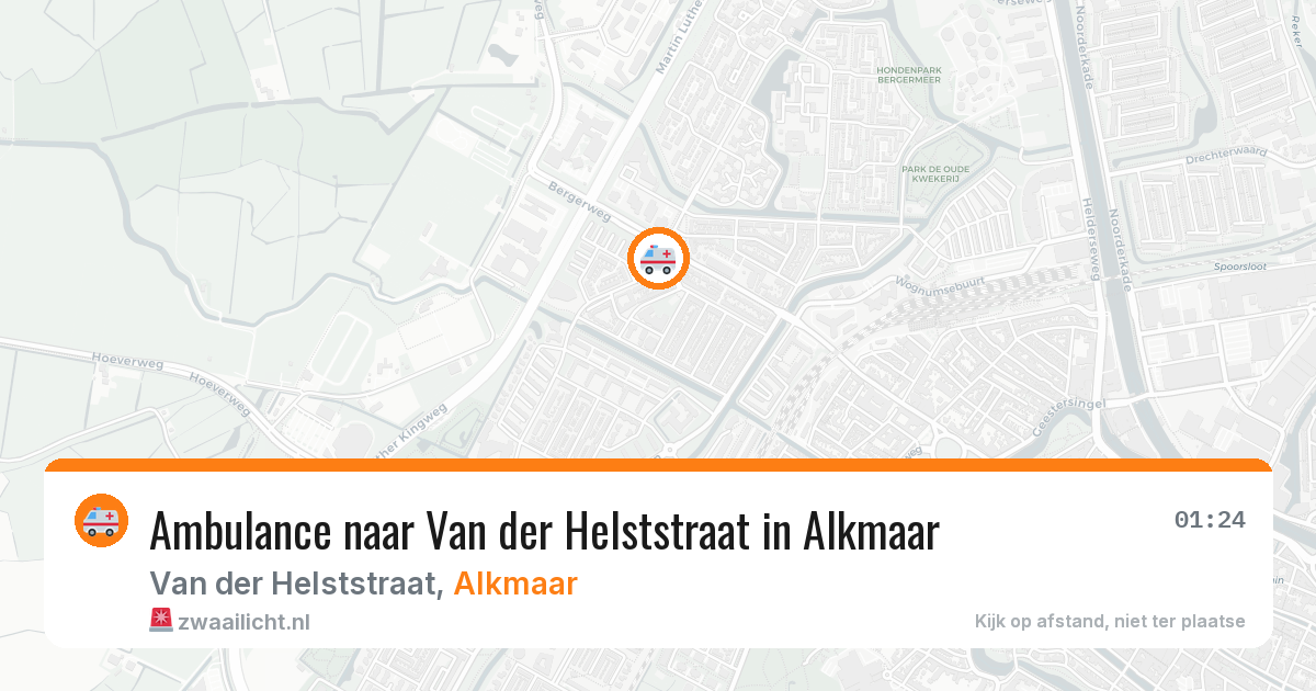 Ambulance naar Van der Helststraat in Alkmaar — 9 aug 2026