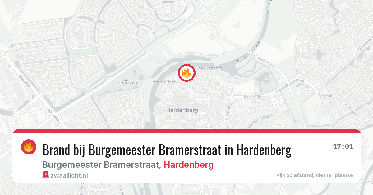 Brand bij Burgemeester Bramerstraat in Hardenberg — 22 mei 2026