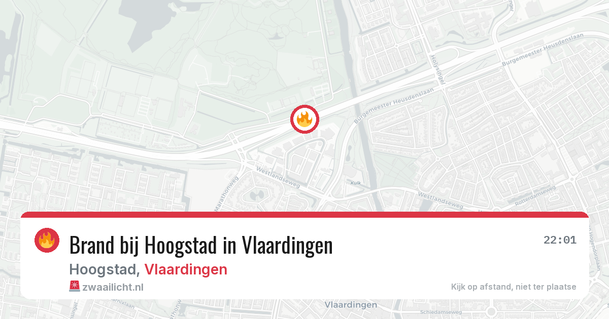 Brand bij Hoogstad in Vlaardingen — 4 jul 2026