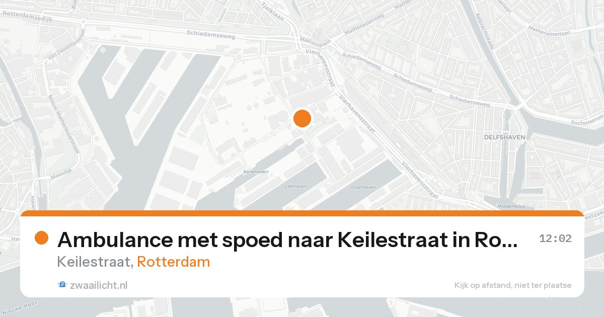 Ambulance met spoed naar Keilestraat in Rotterdam — 25 aug 2026