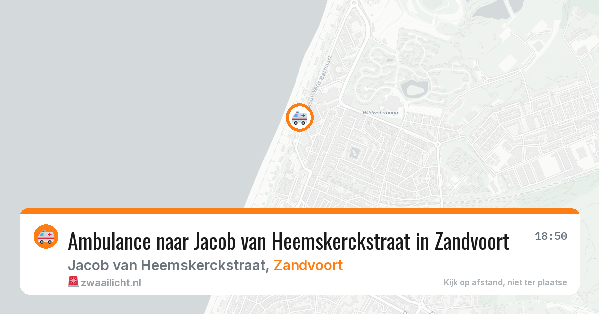 Ambulance naar Jacob van Heemskerckstraat in Zandvoort — 26 apr 2026