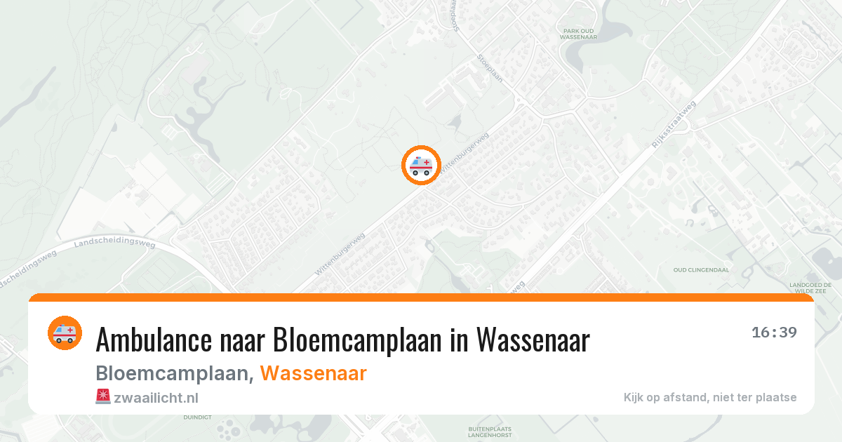 Ambulance naar Bloemcamplaan in Wassenaar — 11 mei 2026