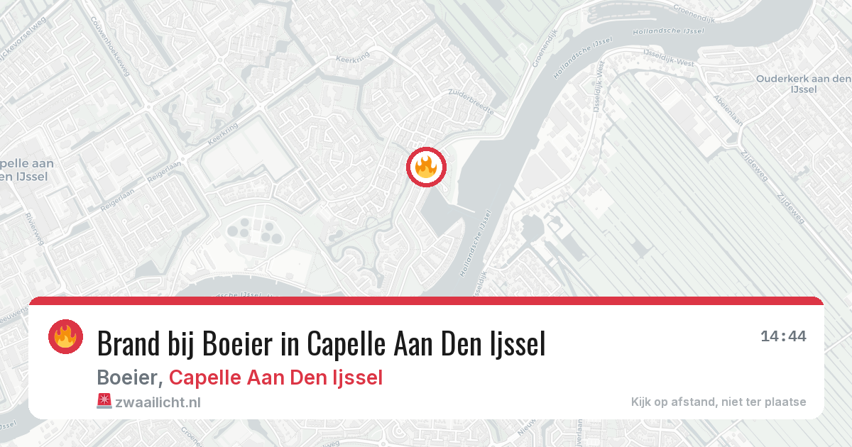 Brand bij Boeier in Capelle Aan Den Ijssel — 17 jun 2026
