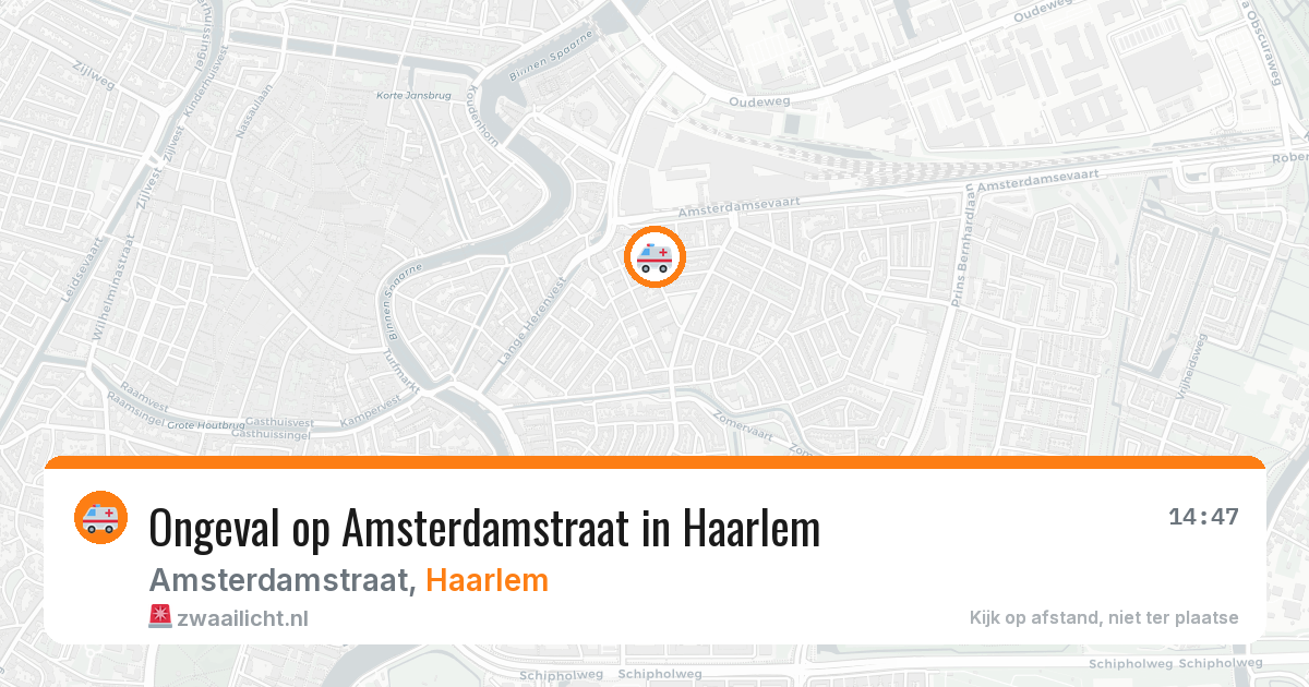 Ongeval op Amsterdamstraat in Haarlem — 28 jan 2026